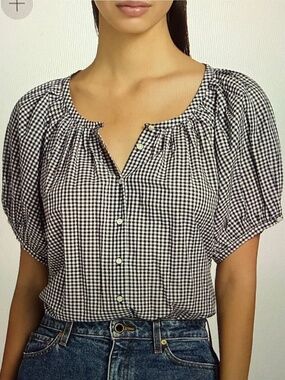Doen June Top, Size S ,Color Gingham